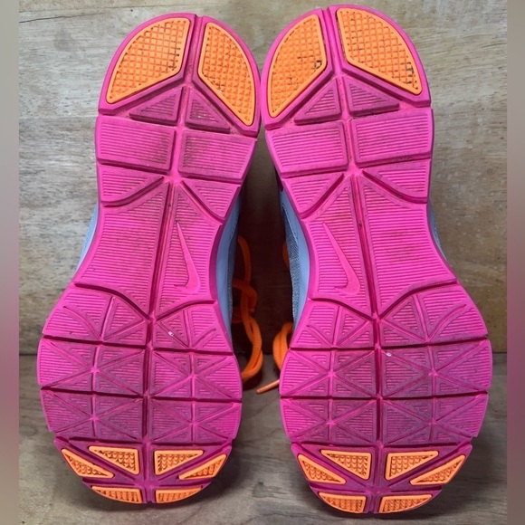 Nike Flex Trainer 3 Womens Size 6 Training Shoes Sneakers Gray Pink 580374-001 - Picture 7 of 8